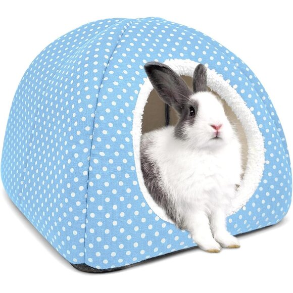 New Rabbit Hideout Large Washable Bunny Bed & Fleece House for Small Pets - Picture 4 of 9